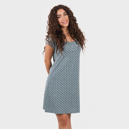 Blusón algodón Tiara verde azulado