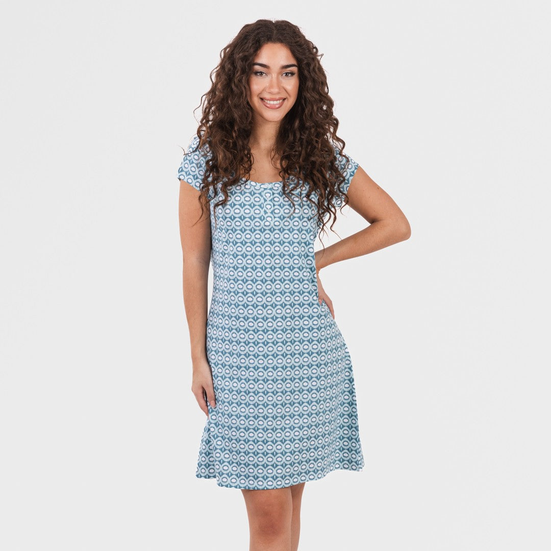 Blusón algodón Galieni verde azulado