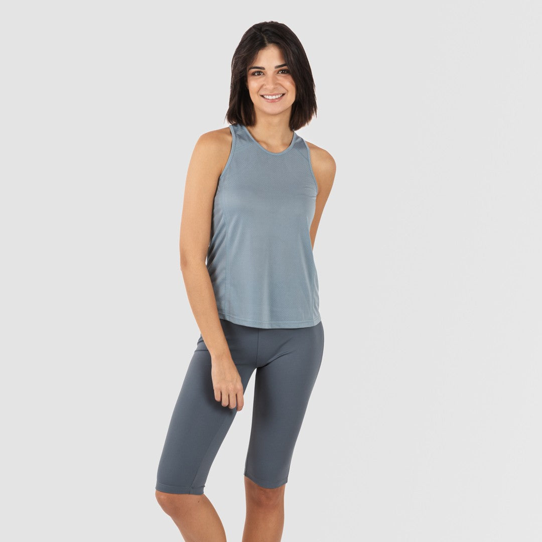 Conjunto deportivo leggings corto mujer indigo claro - oscuro