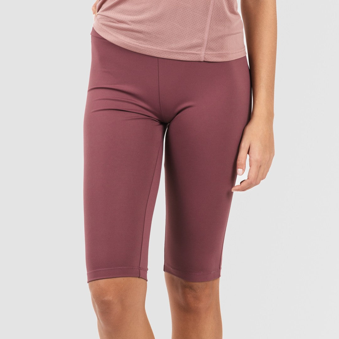 Conjunto deportivo leggings corto mujer malva - berenjena