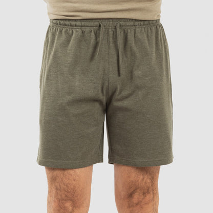 Pijama corto hombre con botones verde cacería - verde oscuro