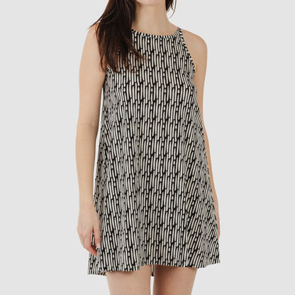 ABITO CORTO IN CREPE MALIBU CON SPALLINE