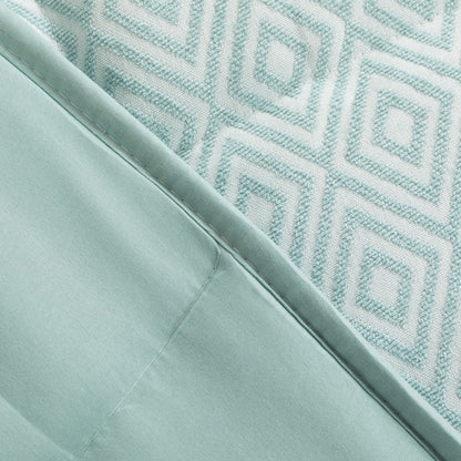 Colcha Andres verde Tiffany em chenille jacquard - 120g