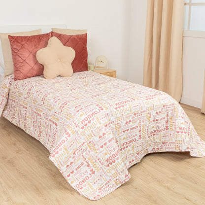 Colcha bouti Paris marsala