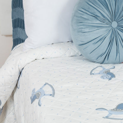 Colcha de cavalo azul claro