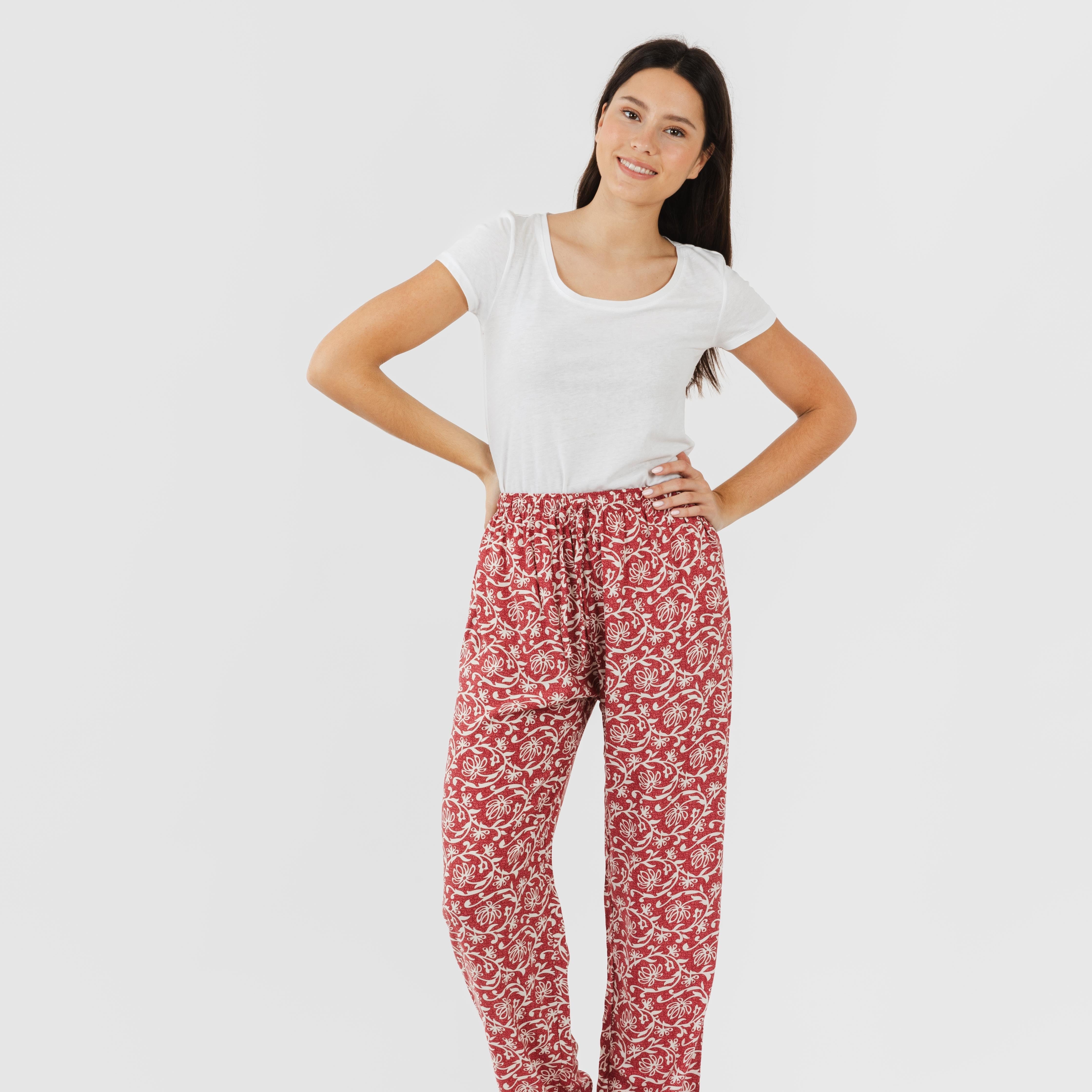 Pantalón viscosa Reina marsala