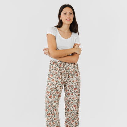 Pantalón viscosa Isabel teja