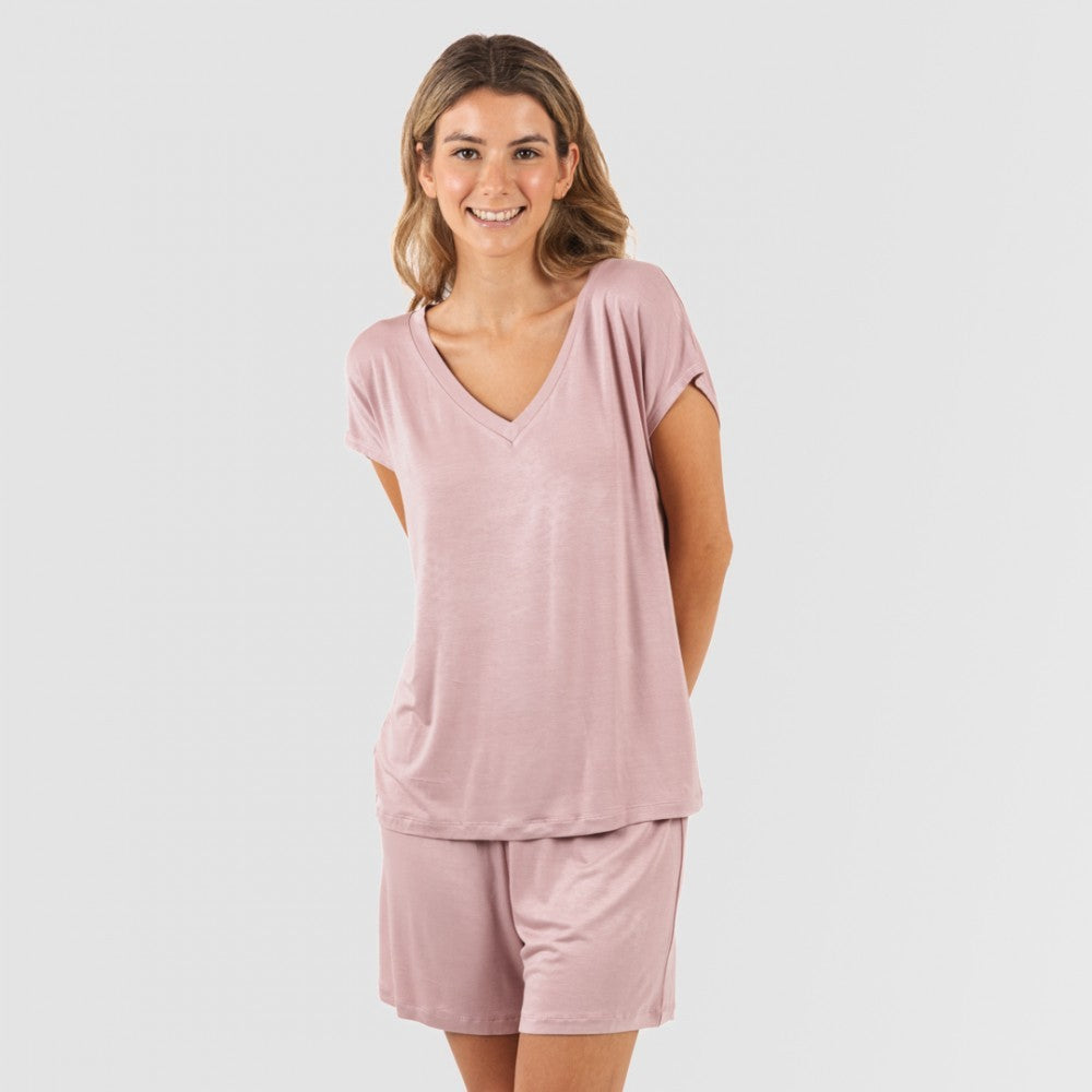 PIJAMA CRT M/FLUIDA MUJER VISCOSA LISO