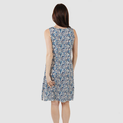 Vestido midi tirantes soft Milina azul marino