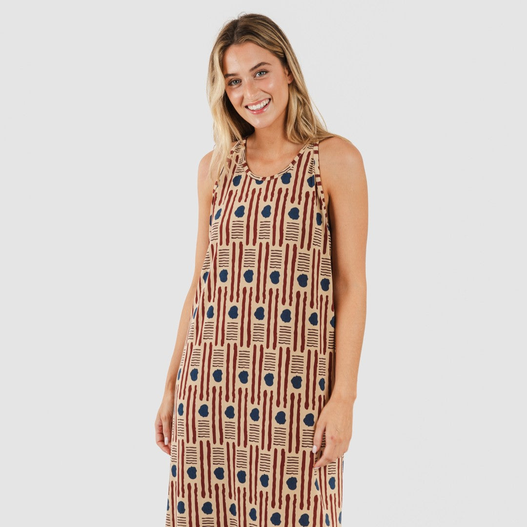 VESTIDO LARGO TIRANTES CREPE FRESNO T UNICA