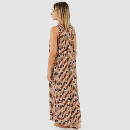 VESTIDO LARGO TIRANTES CREPE FRESNO T UNICA