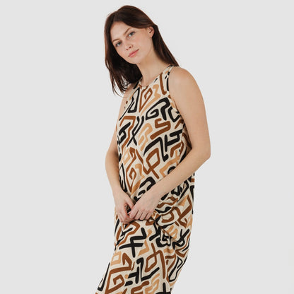 VESTIDO LARGO TIRANTES CREPE DOMEKA T UNICA