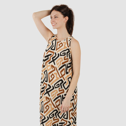 VESTIDO LARGO TIRANTES CREPE DOMEKA T UNICA