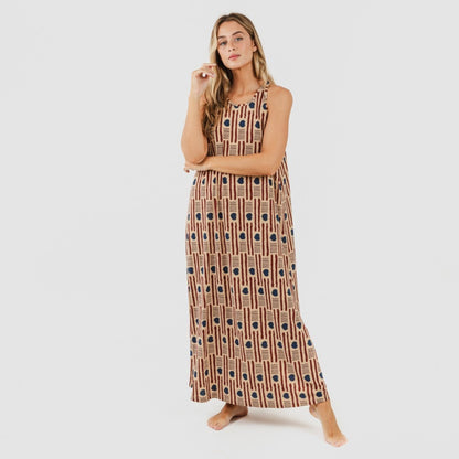 VESTIDO LARGO TIRANTES CREPE FRESNO T UNICA