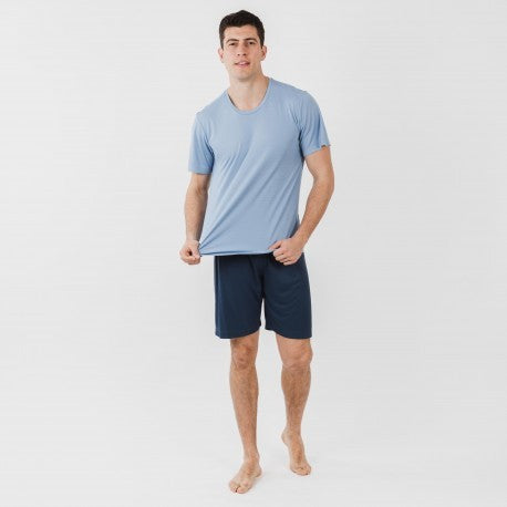 Conjunto deportivo corto tecnico hombre indigo marino