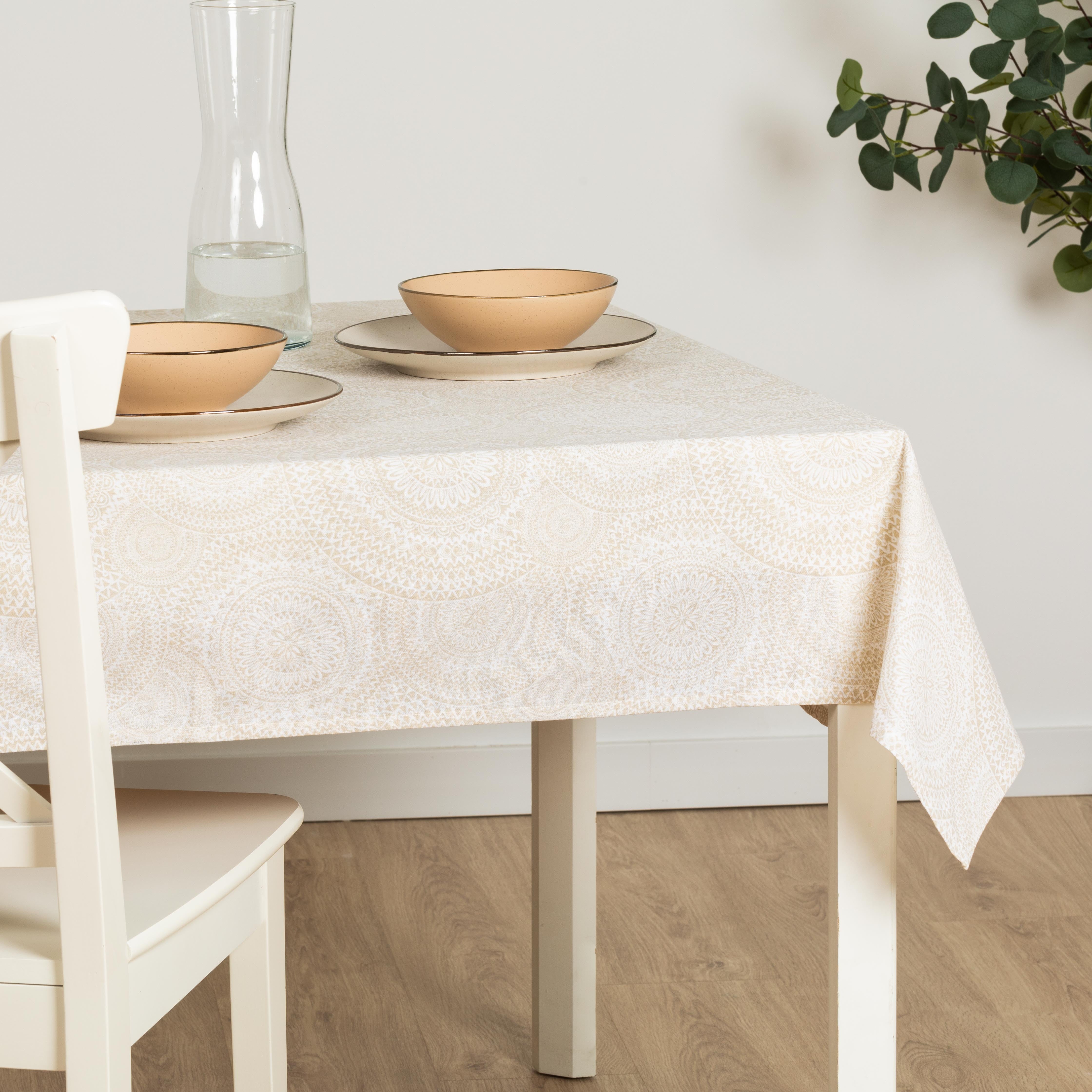 Mantel antimanchas Kabilas beige