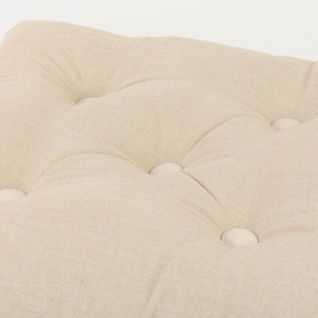 Cojín plancheta botones algodón liso