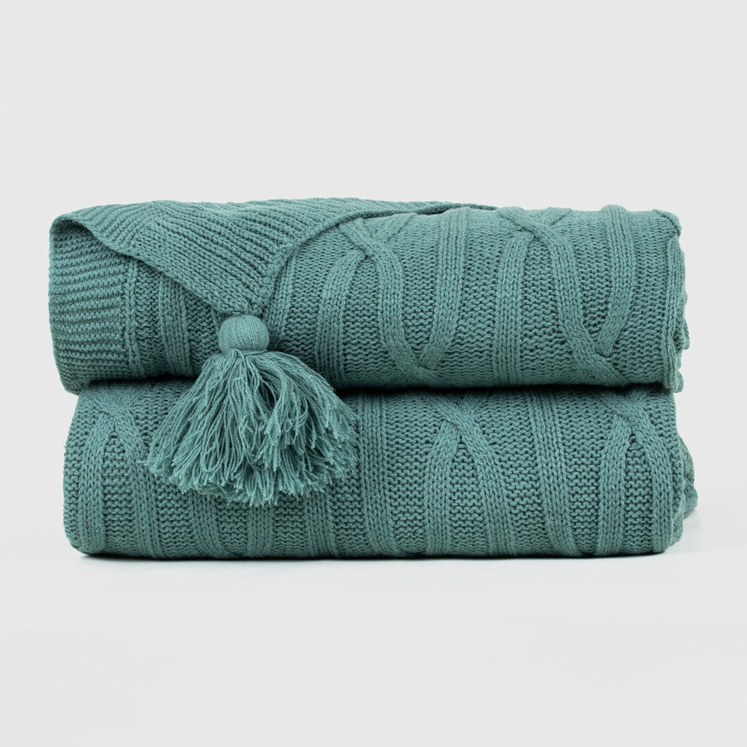 Plaid ocho con borlon