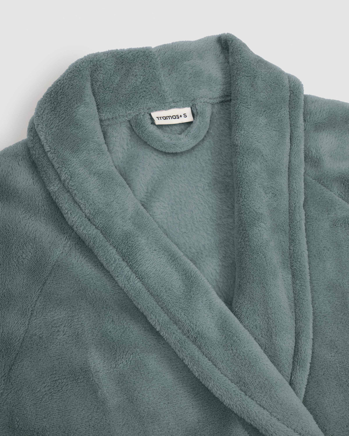Plain coral fleece dressing gown French green