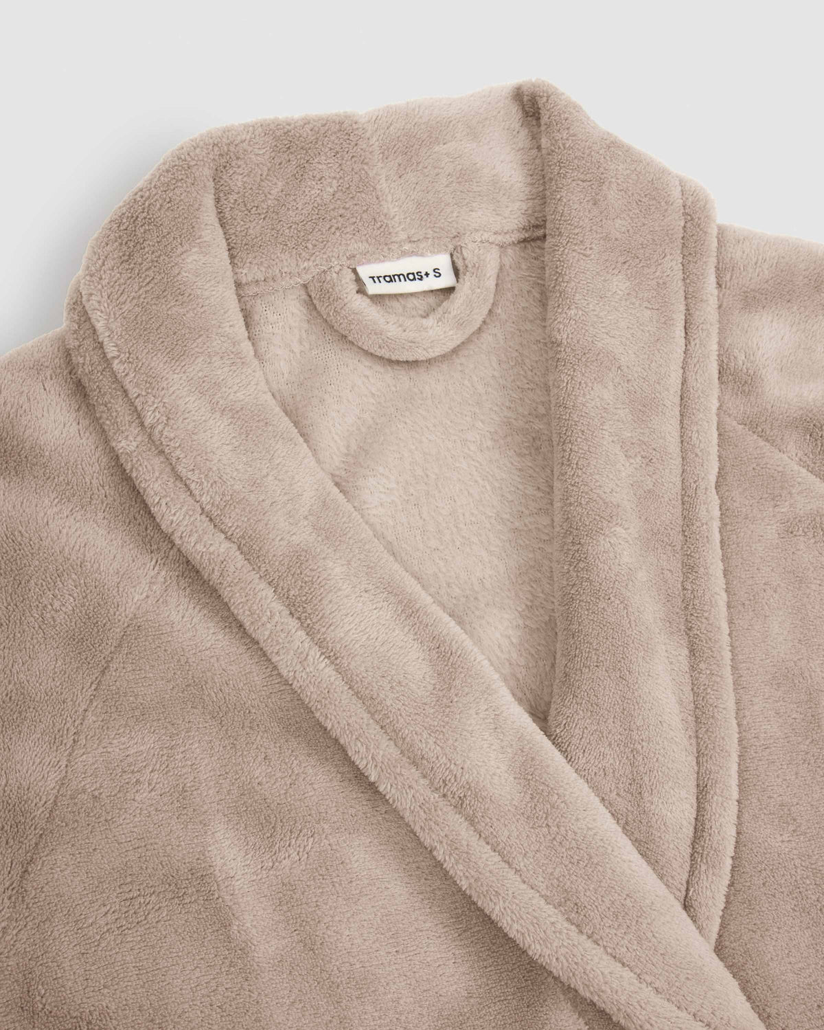 Plain coral fleece dressing gown sand