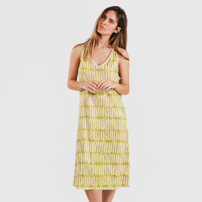 Vestido midi tirantes soft Lemonade verde lima