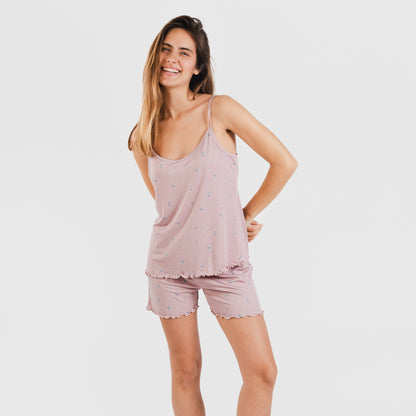 Pijama tirantes mujer soft Melanie malva