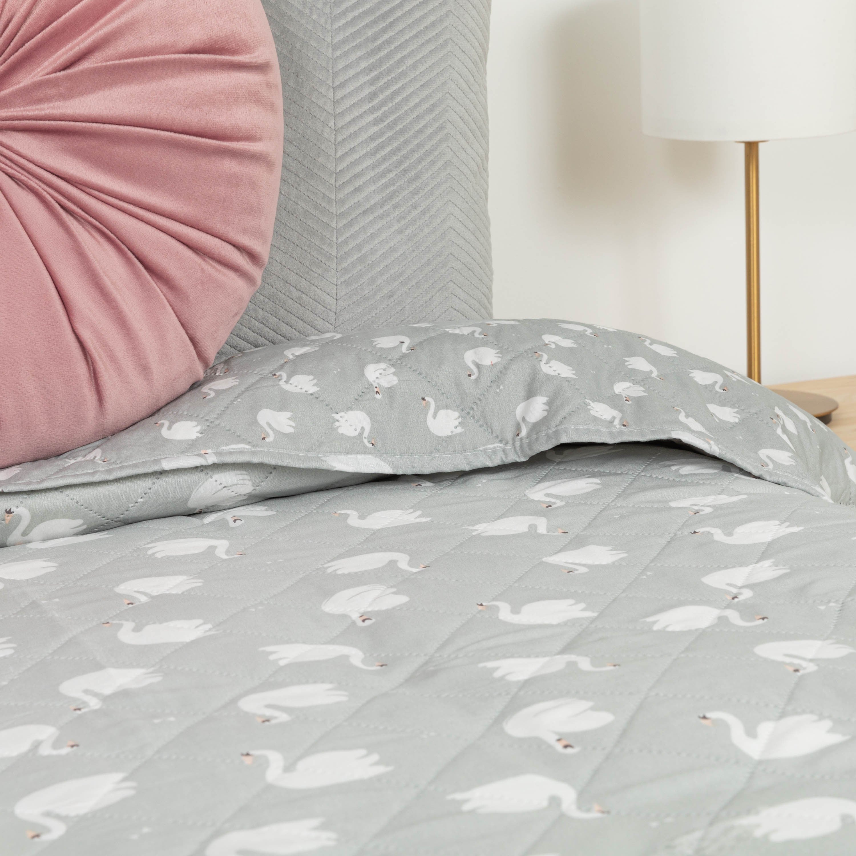 Colcha bouti Swan gris