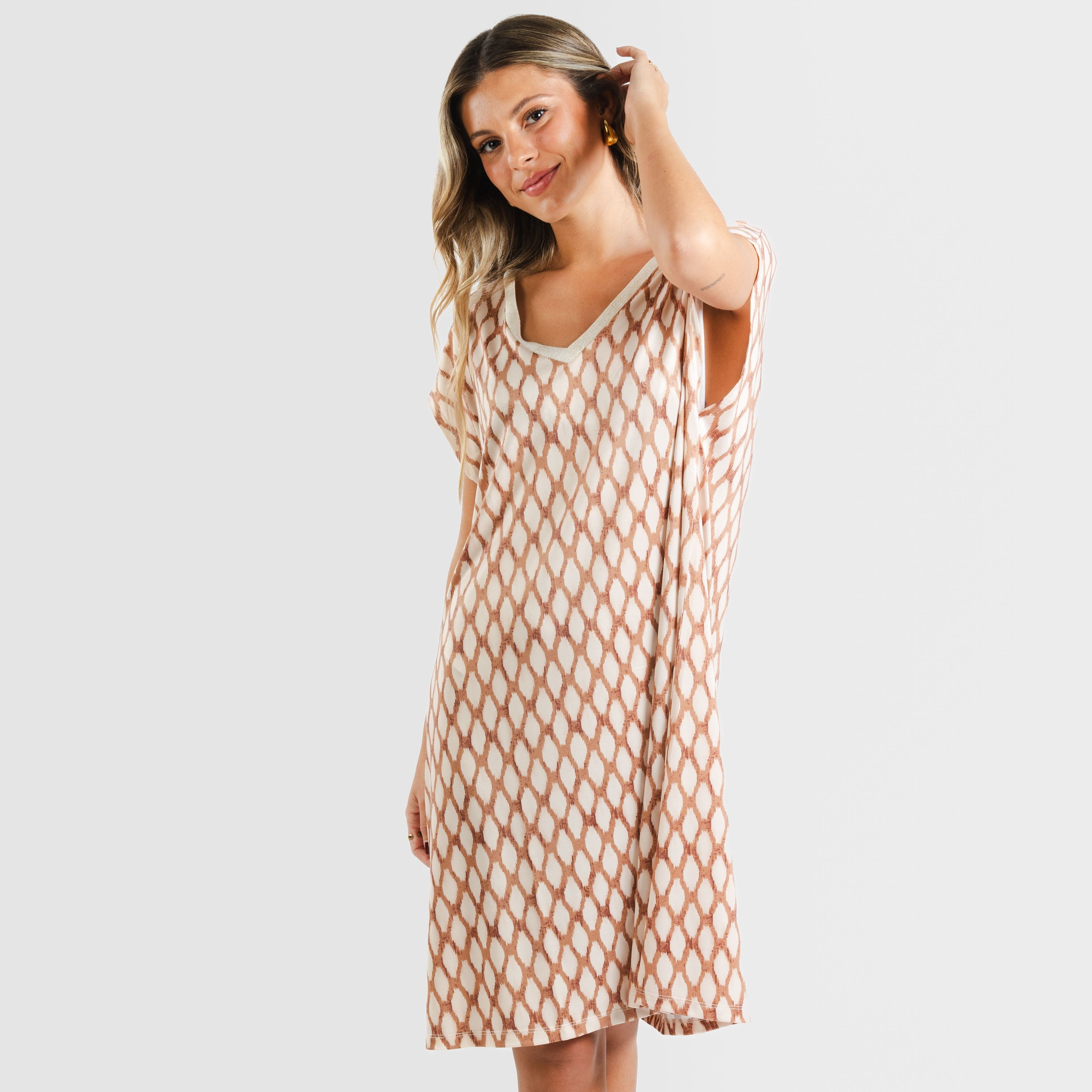 Vestido corto manga fluida soft Orlando arena