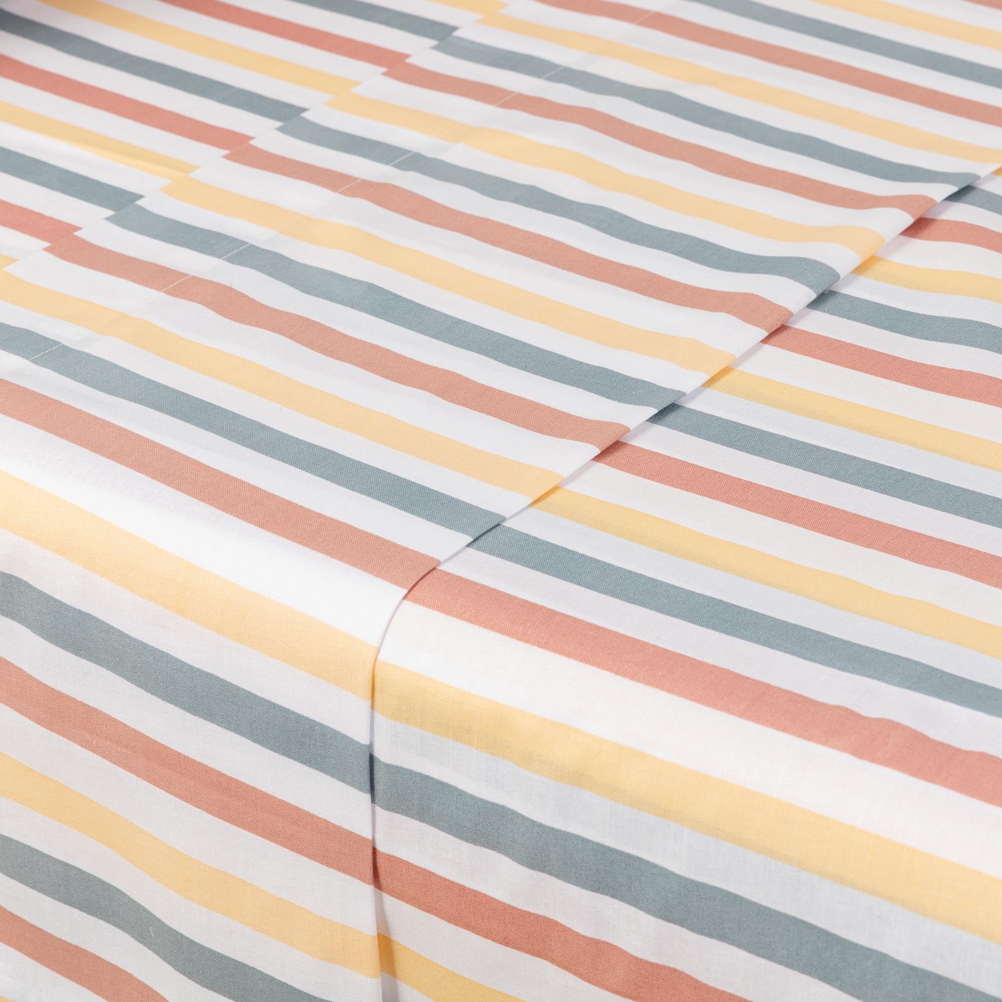 Juego de sábanas algodón Raya Laia