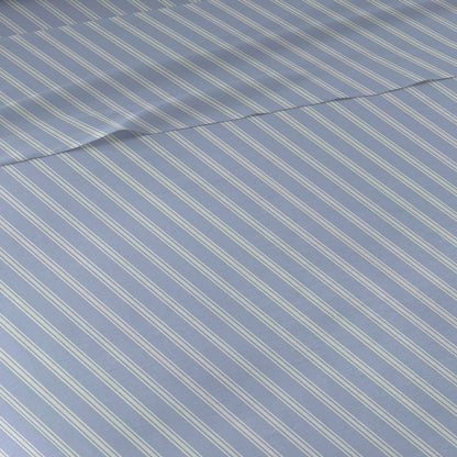 Juego de sábanas algodón percal Raya Marsella indigo