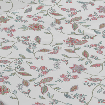 SET LENZUOLA PERCALE ALG ROSA