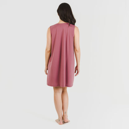 Vestido corto crepe liso