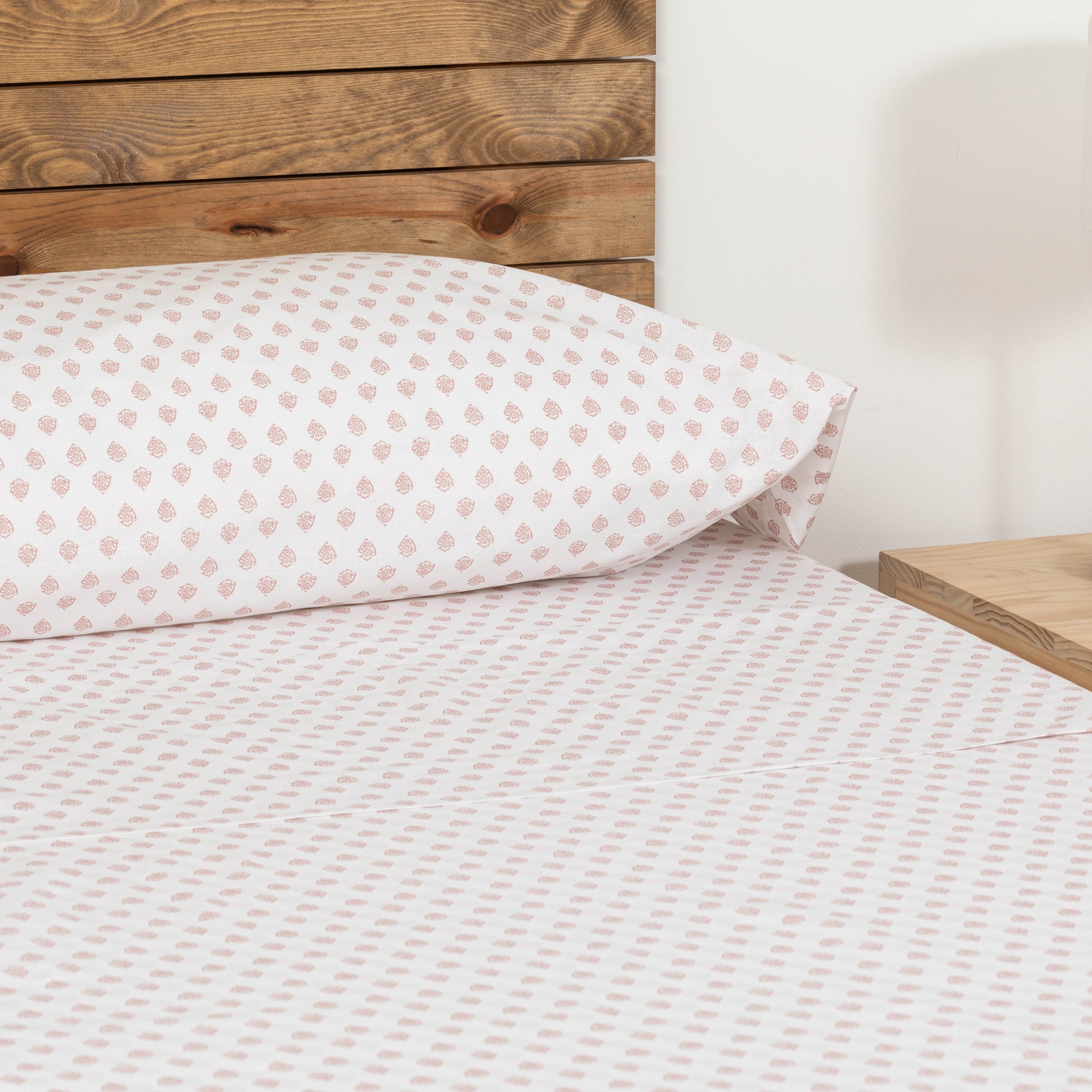 Juego de sábanas algodón Indolis malva