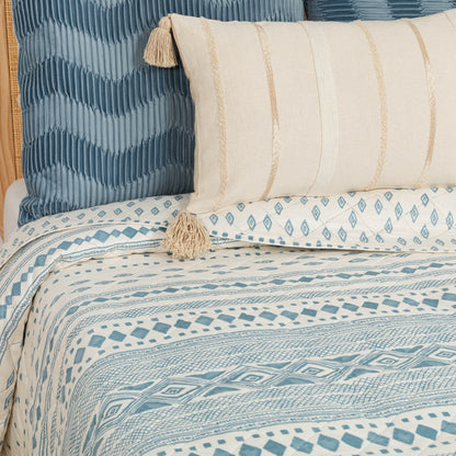 Colcha bouti Zorione indigo