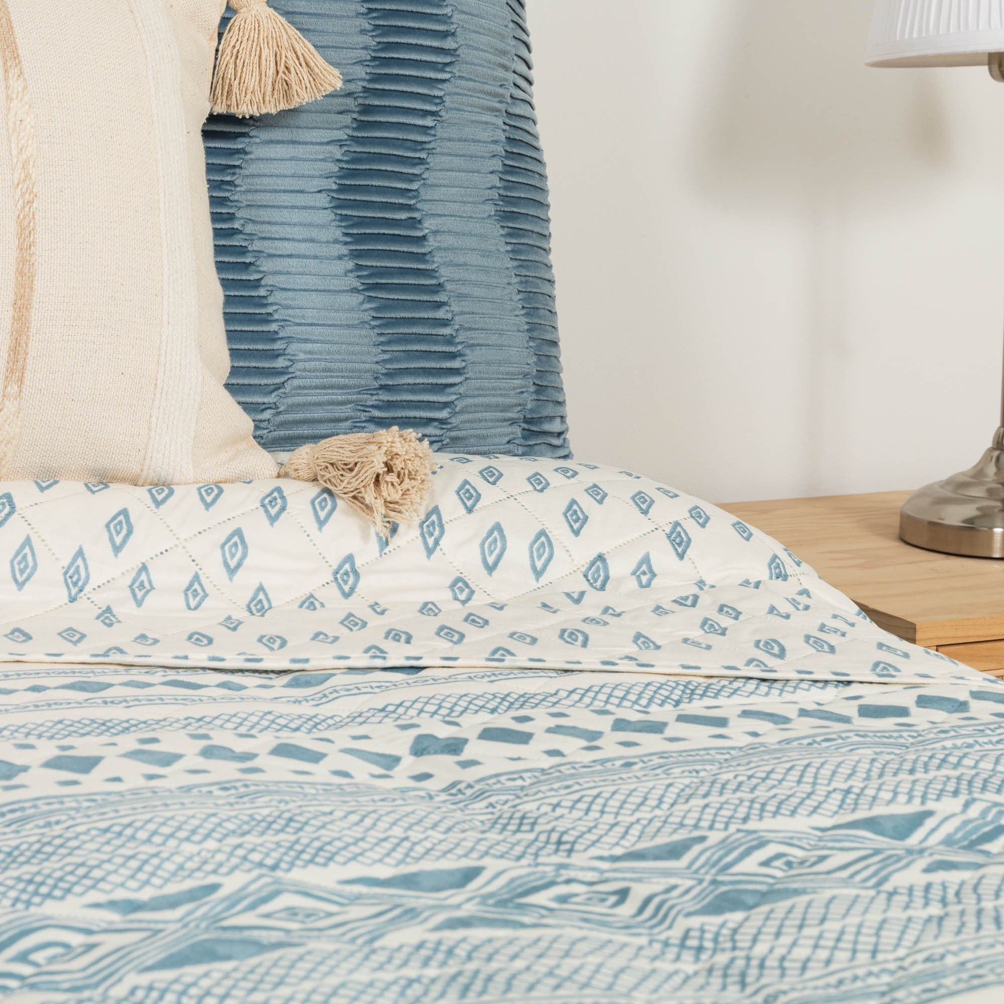 Colcha bouti Zorione indigo