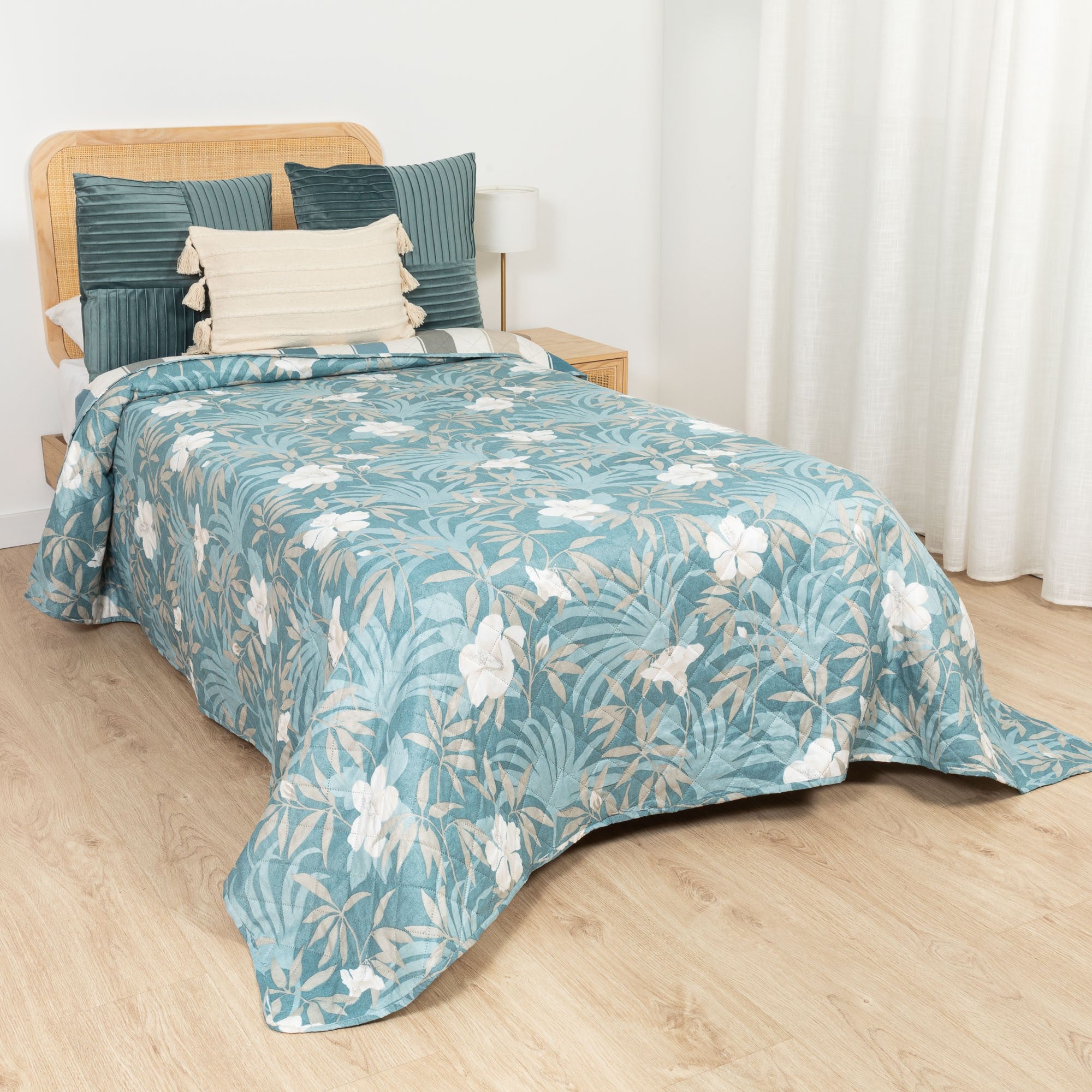 Colcha Denia azul bouti