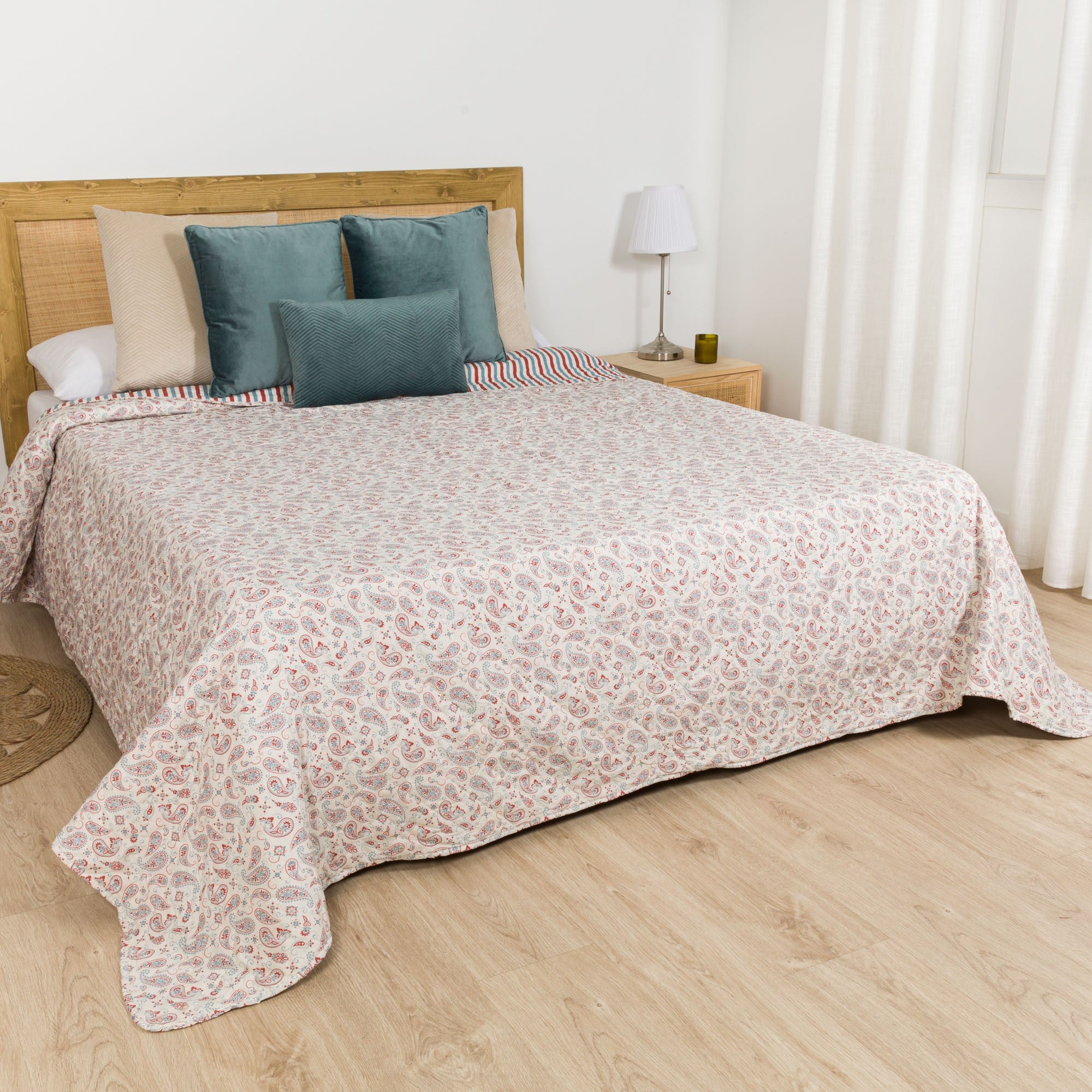 Colcha Campiña índigo bouti