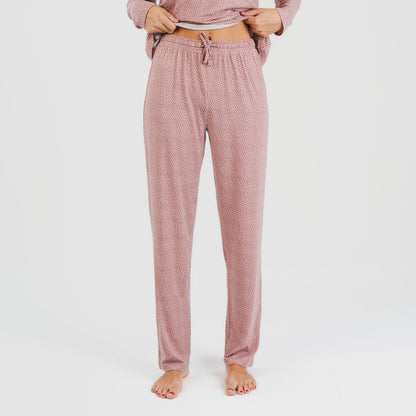 Pijama largo mujer soft Lolenda malva rosa