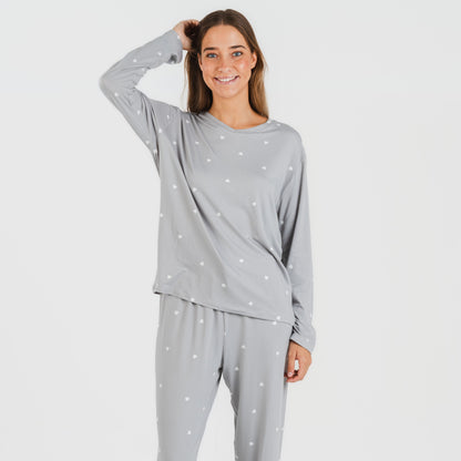 Pijama largo mujer soft Choer gris