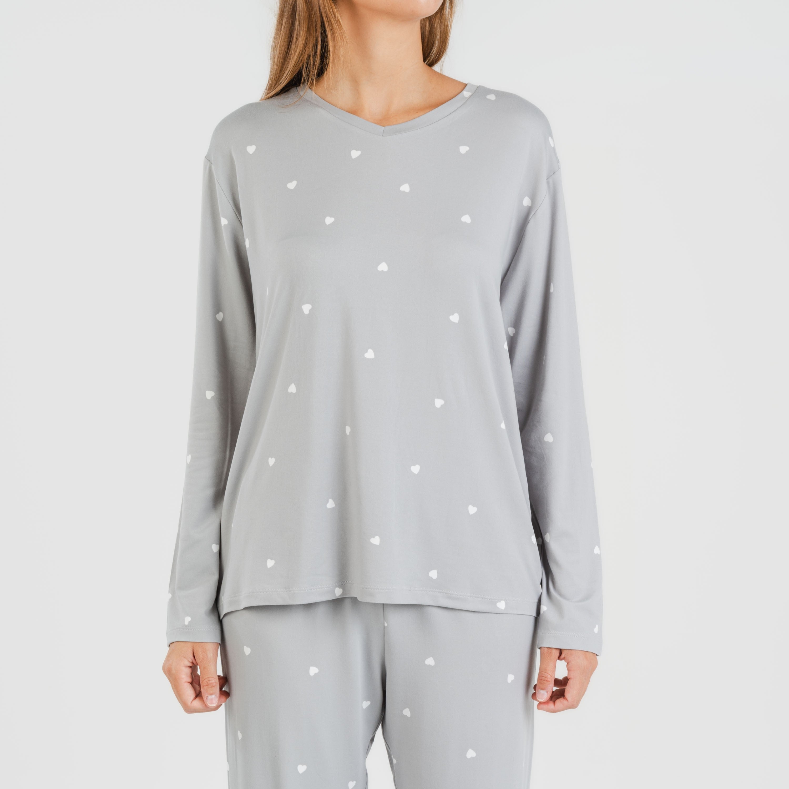Pijama largo mujer soft Choer gris