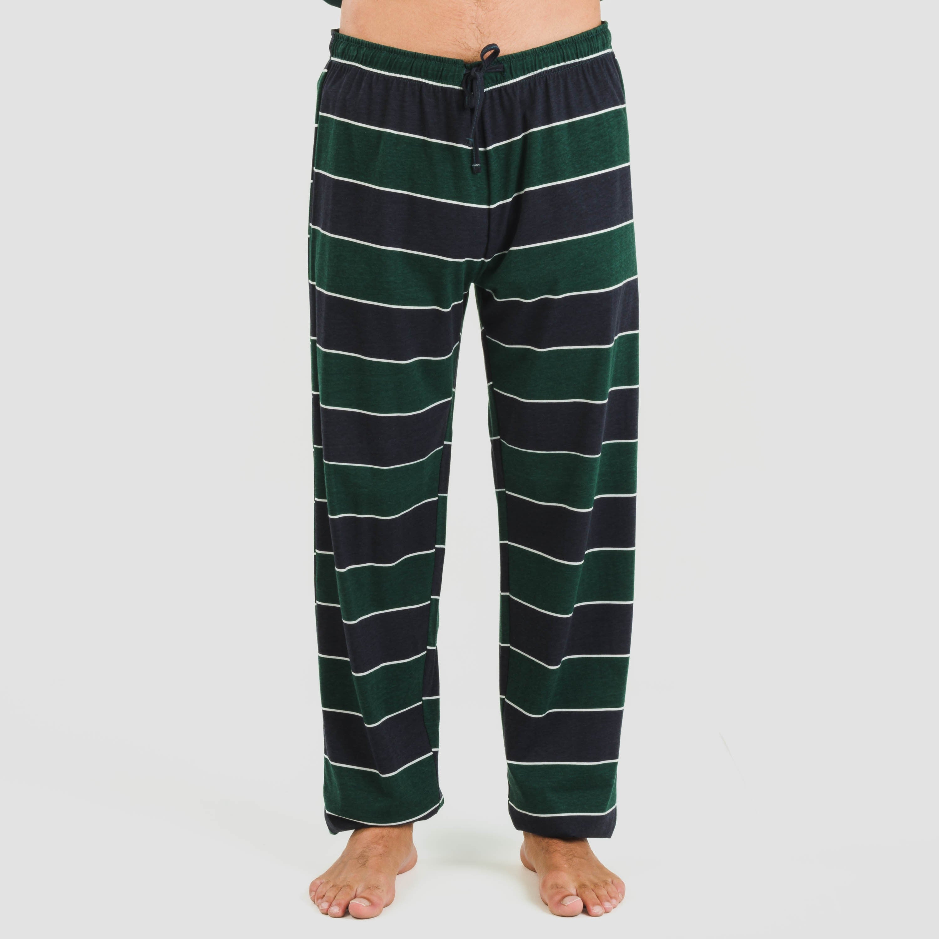 Pijama longo masculino Lorenzo, de algodão, verde