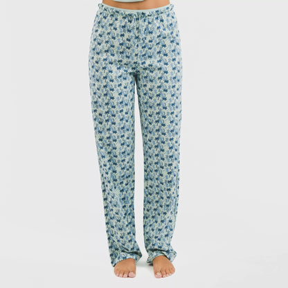 Pijama largo algodón Gaia verde tiffany