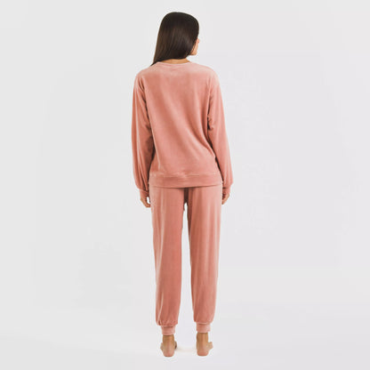 Pijama largo Velvet liso