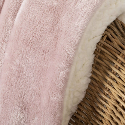 COPERTA SHERPA IN VELLUTO SOLIDO