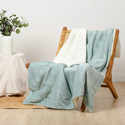 Manta VELVET SHERPA VERDE TIFFANY