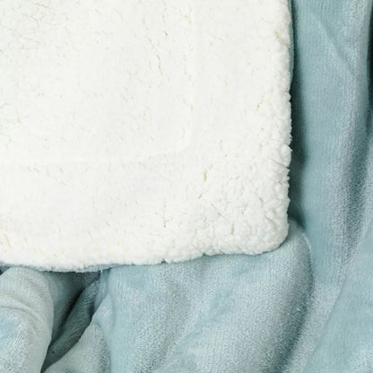 Manta VELVET SHERPA VERDE TIFFANY