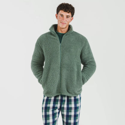 Sudadera sherpa hombre lisa