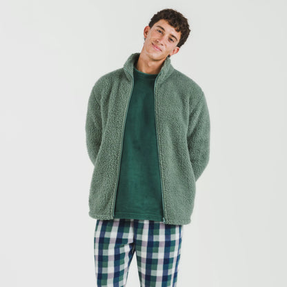 Sudadera sherpa hombre lisa