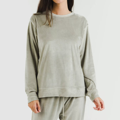 Pijama largo Velvet liso