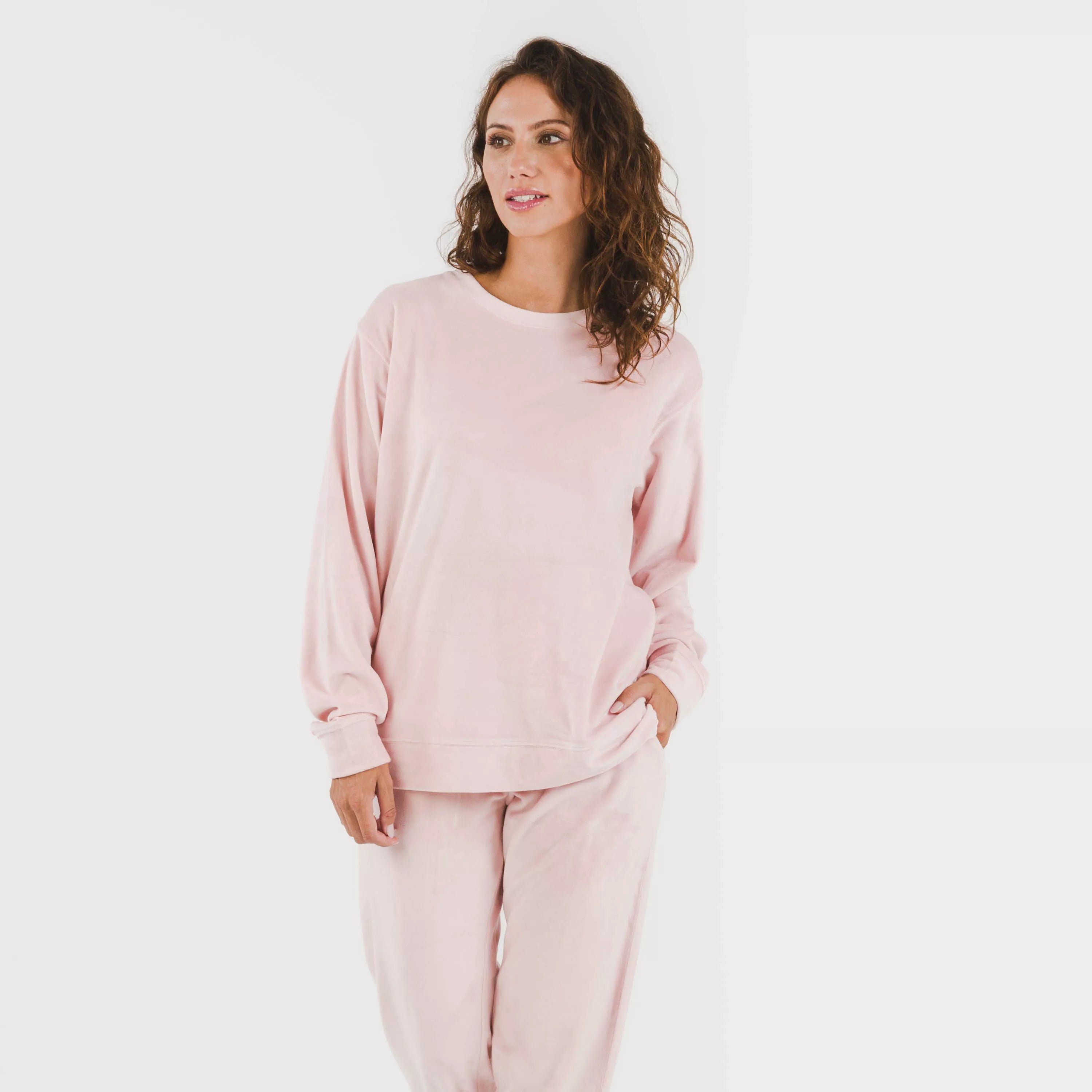 Pijama largo Velvet liso